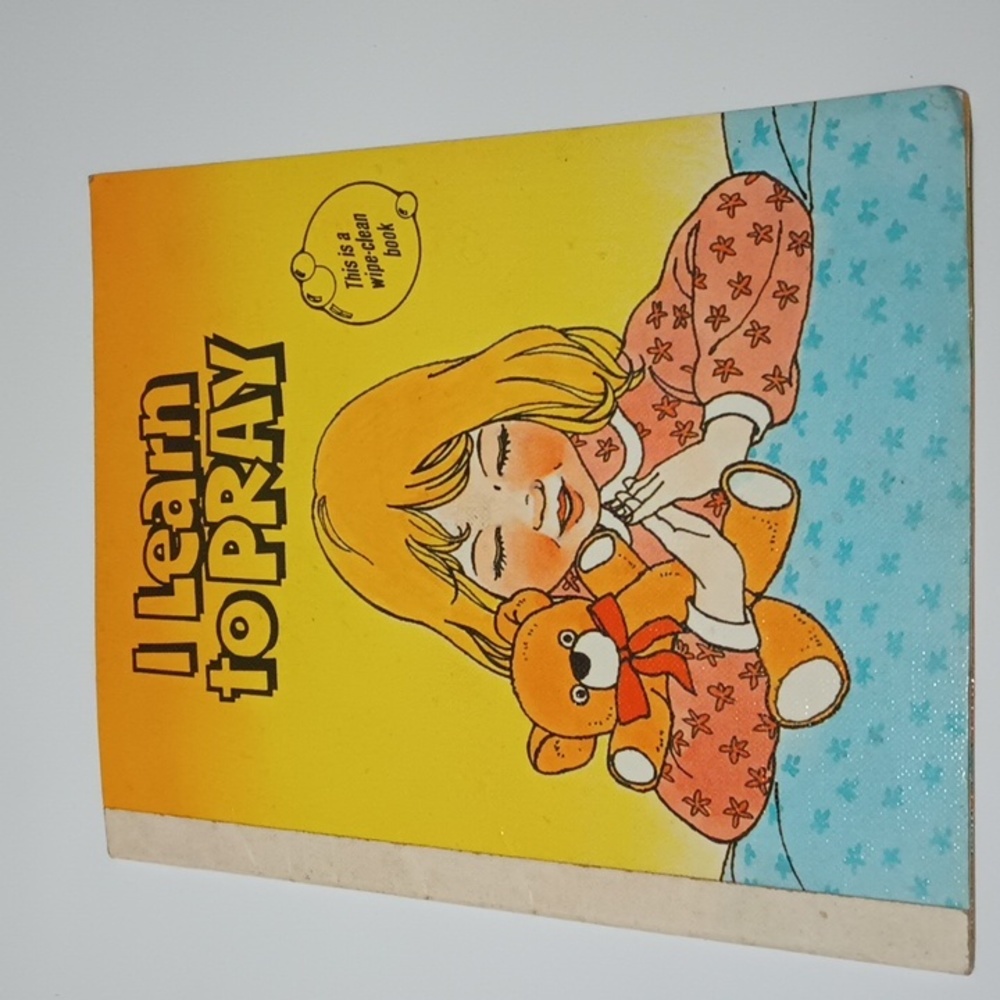 VTG 1985 I Learn to Pray Wipe Clean Religious Book ISBN 0-87239-953-2